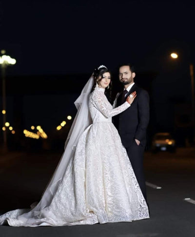 Wedding ball gown dress with lace-Ball Gown,Classic Elegant Gowns,Royal Wedding Dresses