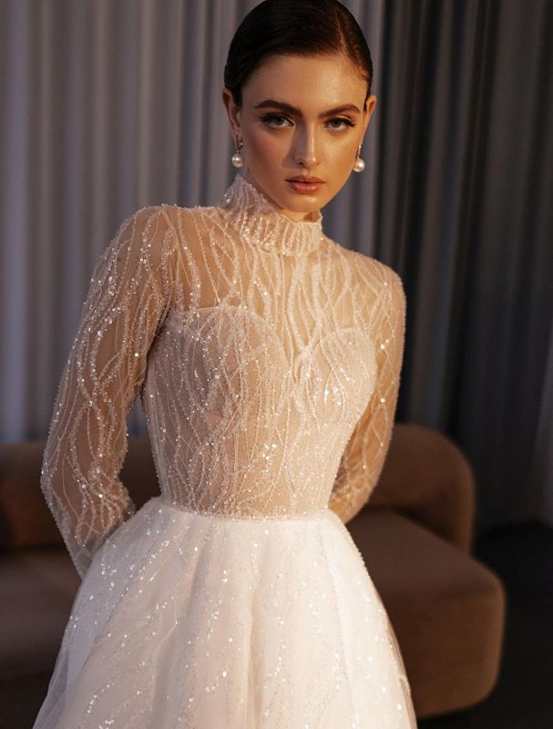 Scintillating White Wedding Dress