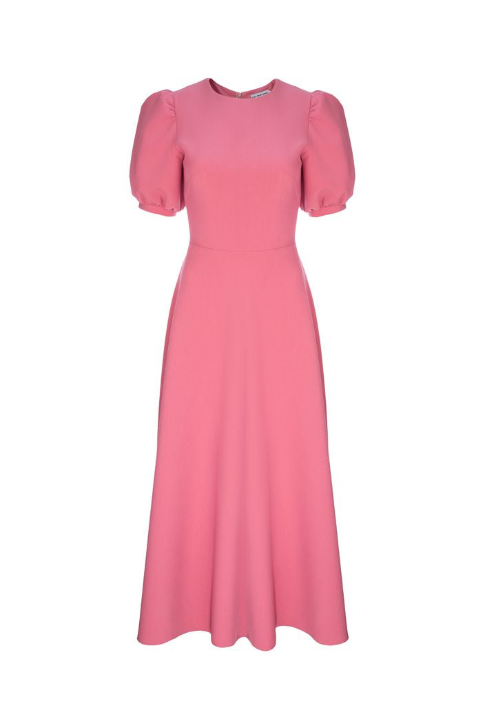 Adorable High Neck And Puffy Sleeves Evening Dress