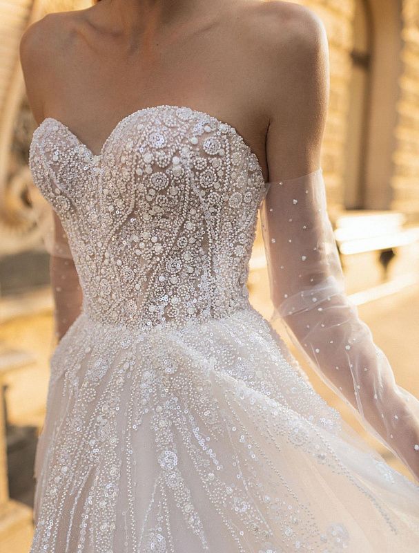 Effulgent White Wedding Dress