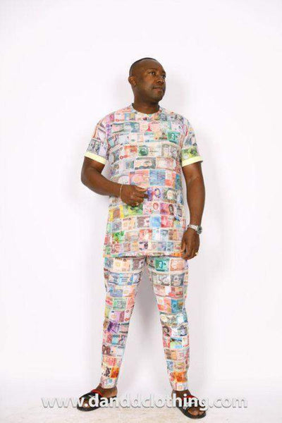 African Money print Design-danddclothing-African Wear for Men,Multicolor,Traditionals
