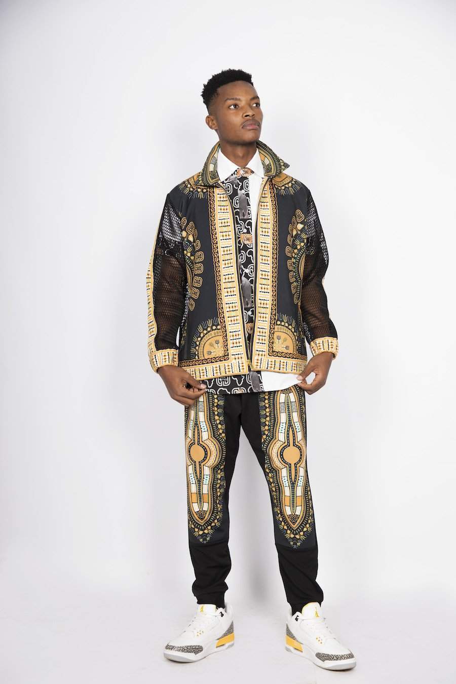 Dashiki Set Jacket and Trousers-danddclothing-African Wear for Men,FEATURED,Men Jackets