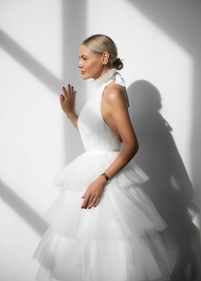 Lucid White Wedding Dress