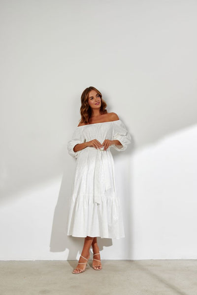 Ostentatious White Wedding Dress