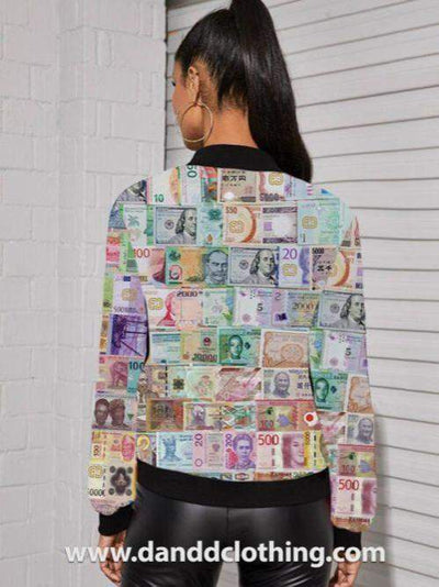 Street Chic Money Women Jacket-AFRICAN WEAR FOR WOMEN,Jackets,Multicolor,Women Jackets