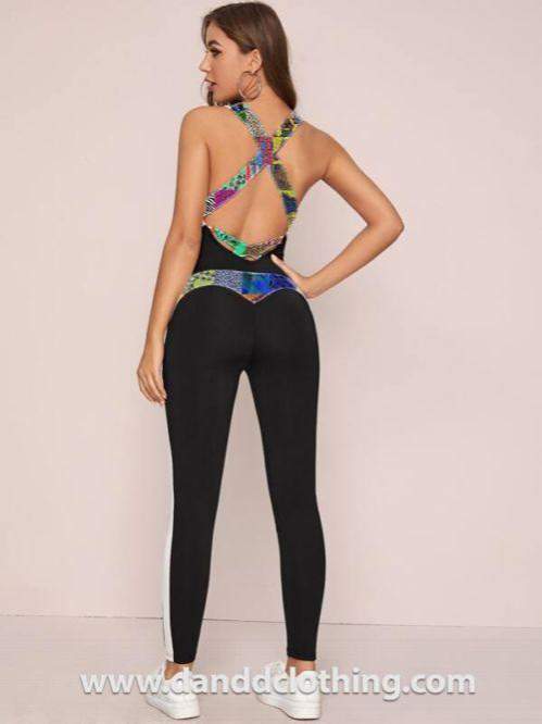 Black African Stylish Print Jumpsuit-AFRICAN WEAR FOR WOMEN,Black,Jumpsuits,Women Jumpsuit