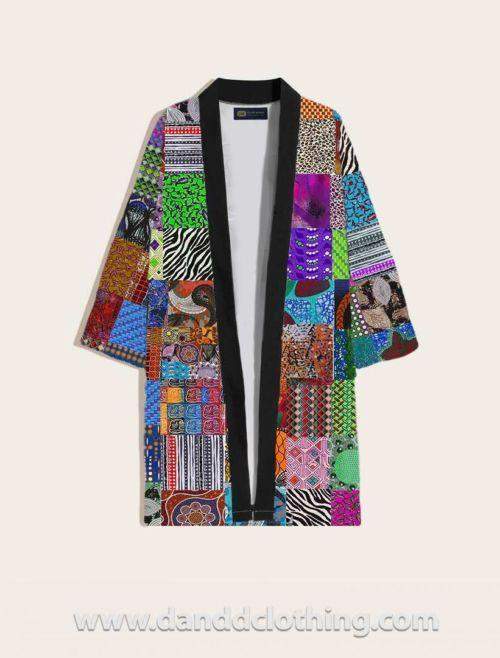 Long Kimono African Best Print-African Wear for Men,AFRICAN WEAR FOR WOMEN,Kimono,Multicolor
