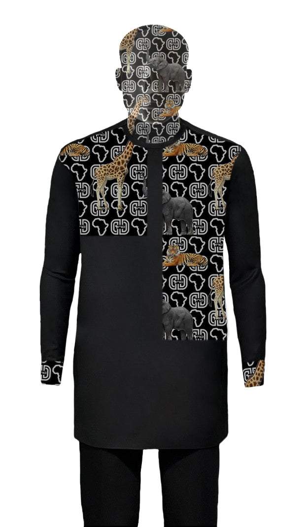 African Black Native Outfit Akin-danddclothing-African Wear for Men,Traditionals
