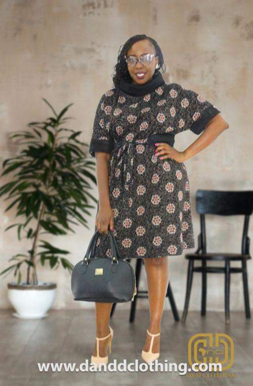 Stylish Office Dress-AFRICAN WEAR FOR WOMEN,Black,Dresses