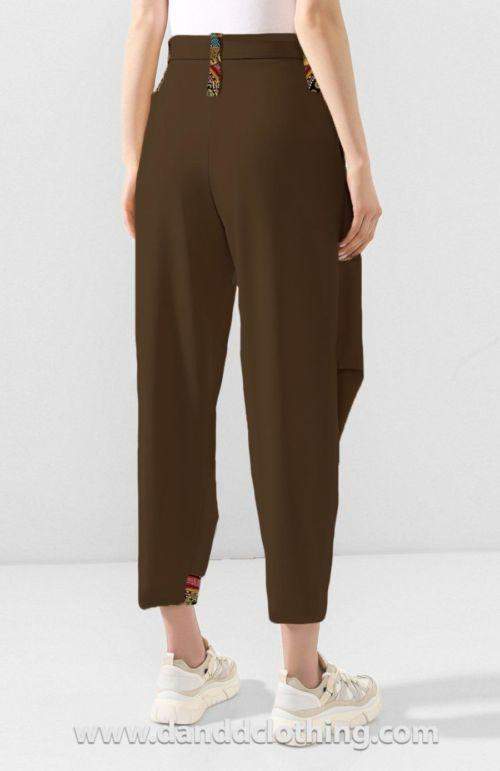 Brown African Pants Streetstyle-AFRICAN WEAR FOR WOMEN,Female trousers,Trousers