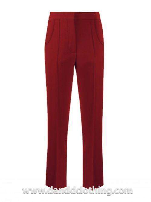 Red Classic Office Pants-AFRICAN WEAR FOR WOMEN,Female trousers,Trousers