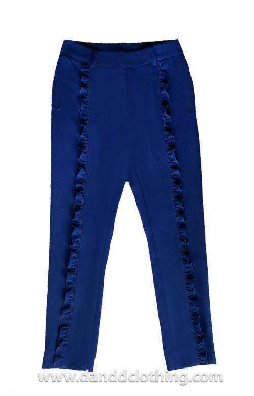 Blue African Pants Butterfly Plain-AFRICAN WEAR FOR WOMEN,Blue,Female trousers,Trousers