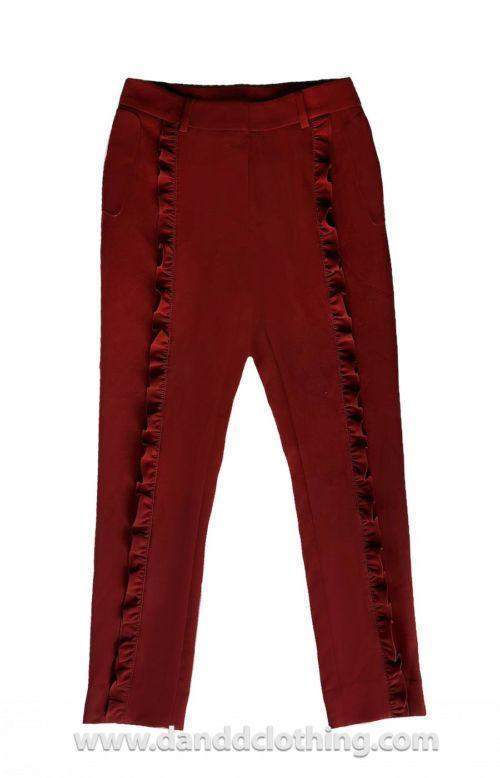 Butterfly Plain Red African Pants-AFRICAN WEAR FOR WOMEN,Female trousers,Trousers