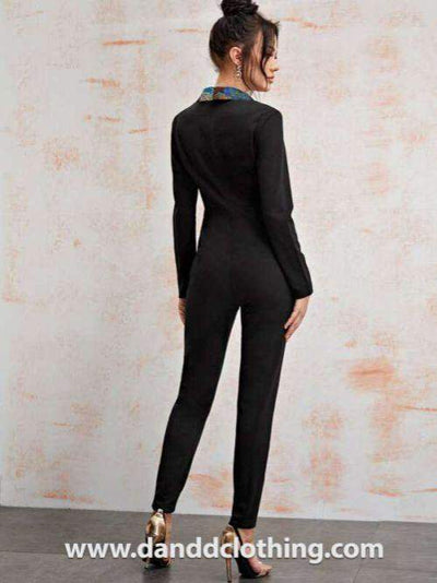 Amazing African Stylish Print Jumpsuit-AFRICAN WEAR FOR WOMEN,Black,Jumpsuits,Women Jumpsuit
