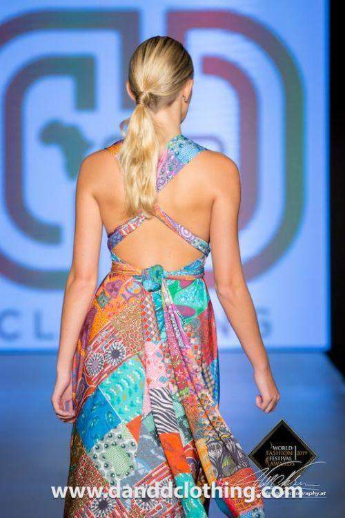 D&D Red Carpet Multi Color Dress S / Gray / Stretchy