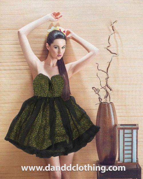 Yellow Party Dress with Net