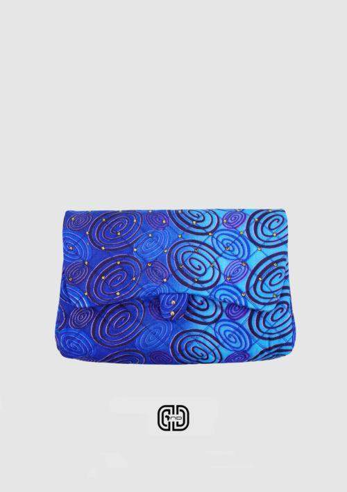 Small Rectangle Clutch-danddclothing-African Bags,African Fashion Accessories,Blue