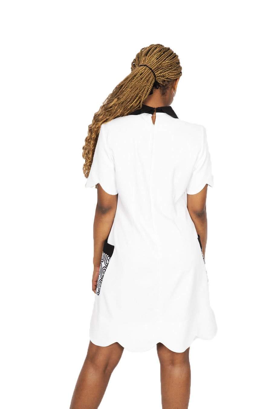 African Office Dress Midi | African Clothing for Ladies