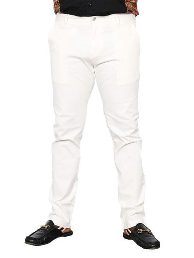 African White Chinos-danddclothing-African Wear for Men,Men Trousers,White