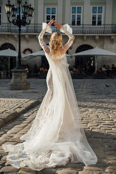 Soft Salt Wedding Dress-danddclothing-Classic Elegant Gowns,Mermaid,Royal Wedding Dresses,White
