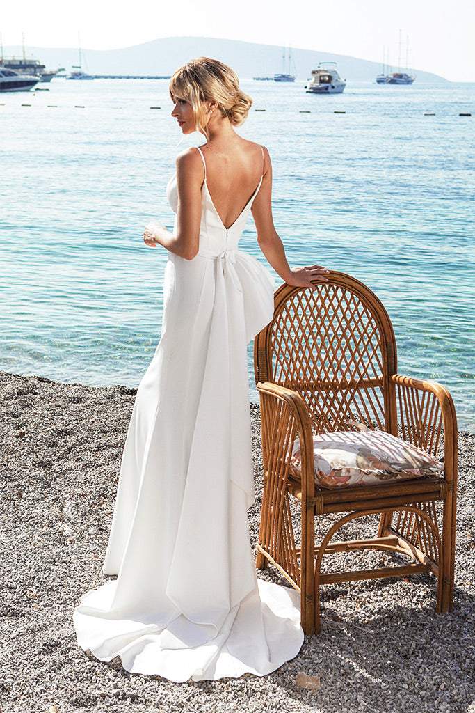 White Dove Wedding Dress| Wedding Gowns MADE TO MEASURE / White / Satin White Dove Wedding Dress| Wedding Gowns MADE TO MEASURE / White / Satin
