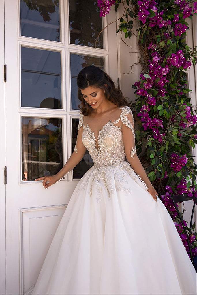 Silver White Wedding Dress| Wedding Gowns XL / White / Satin Silver White Wedding Dress| Wedding Gowns XL / White / Satin