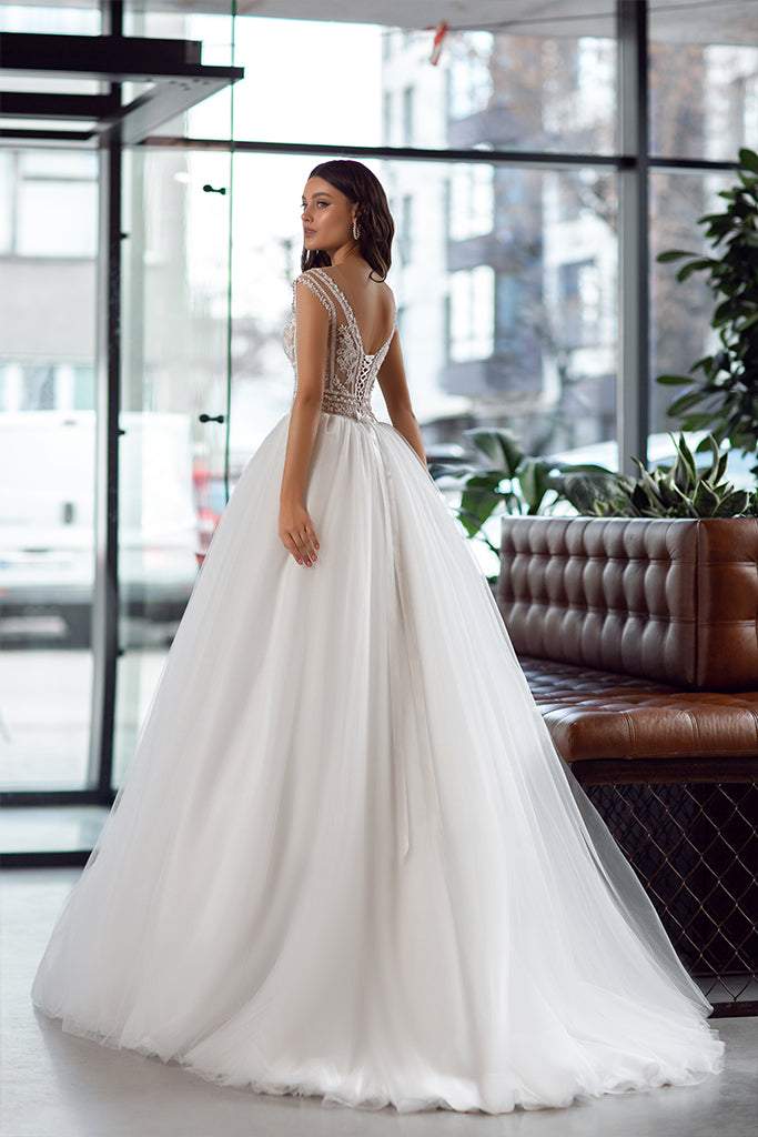 White Burial Wedding Dress