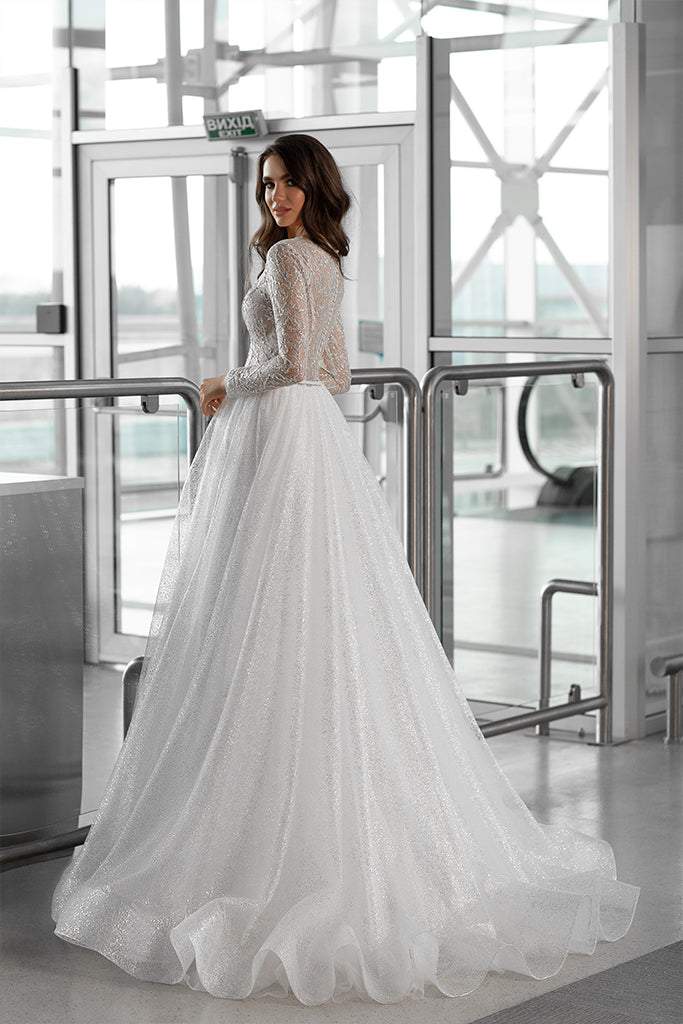 Wonderful Dazzling Pearl Wedding Dress| Wedding Gowns XXXL / White / Lace Wonderful Dazzling Pearl Wedding Dress| Wedding Gowns XXXL / White / Lace
