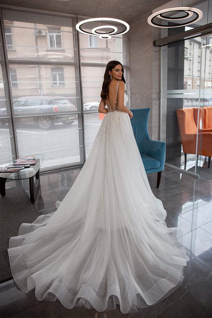 Breathtaking White Wedding Dress-danddclothing-Classic Elegant Gowns,Mermaid,Royal Wedding Dresses,White