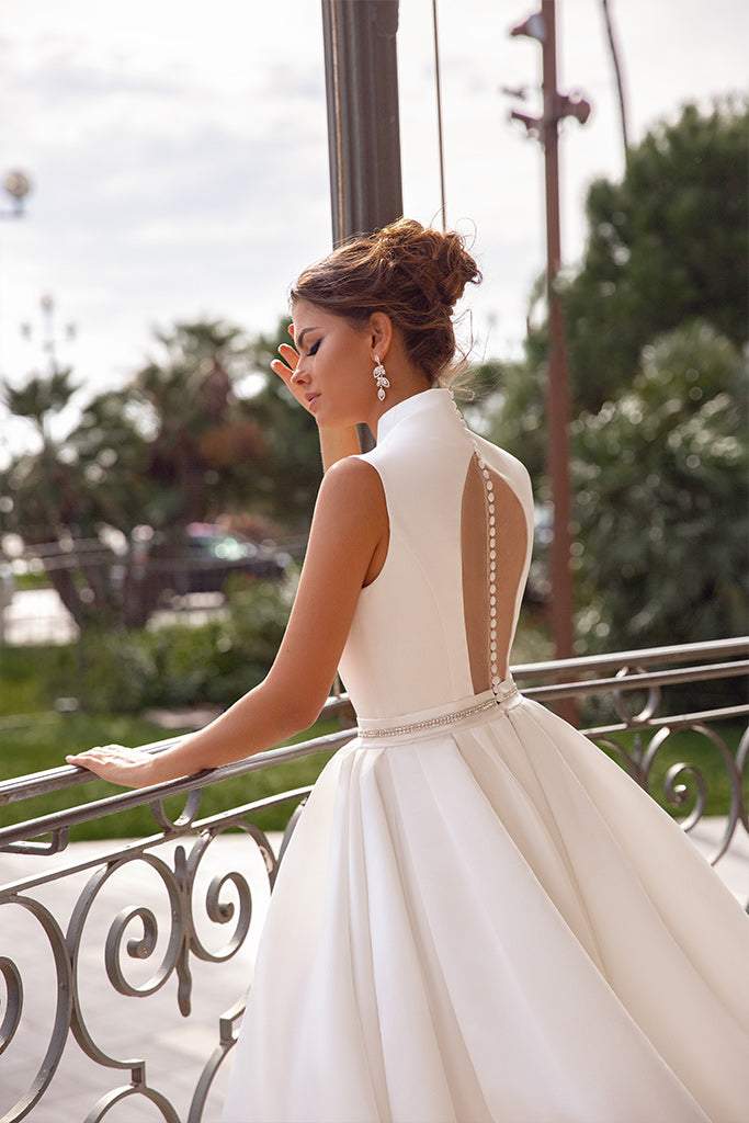Satin Ball Gown With Pearls Wedding Dresses Buy Online – D&D