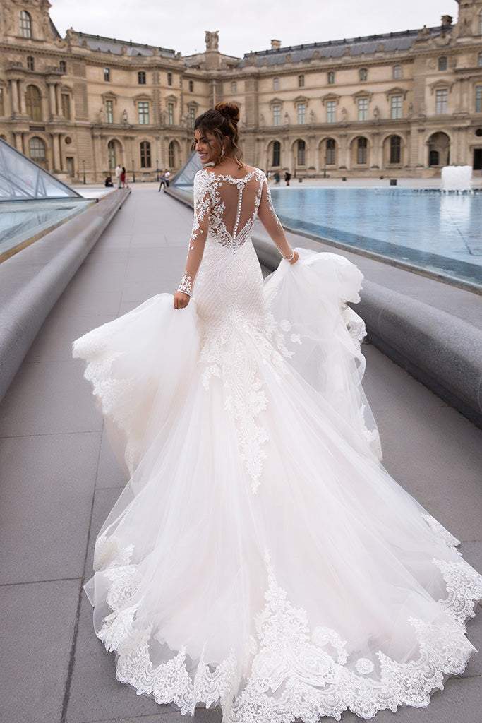 Mermaid Wedding Dress with Classic Lace