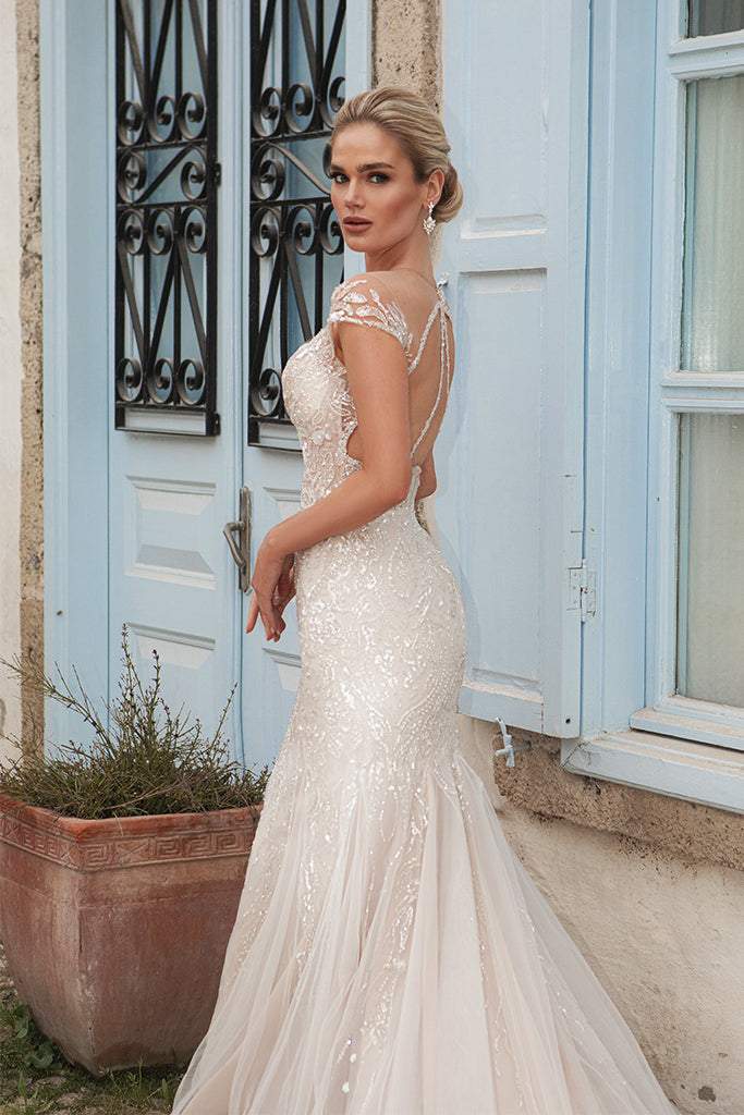 Wedding Dress With Shiny Lace Arlene