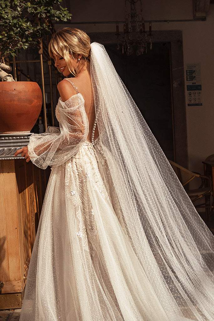 Barbie Wedding Dress With Puffy Sleeves