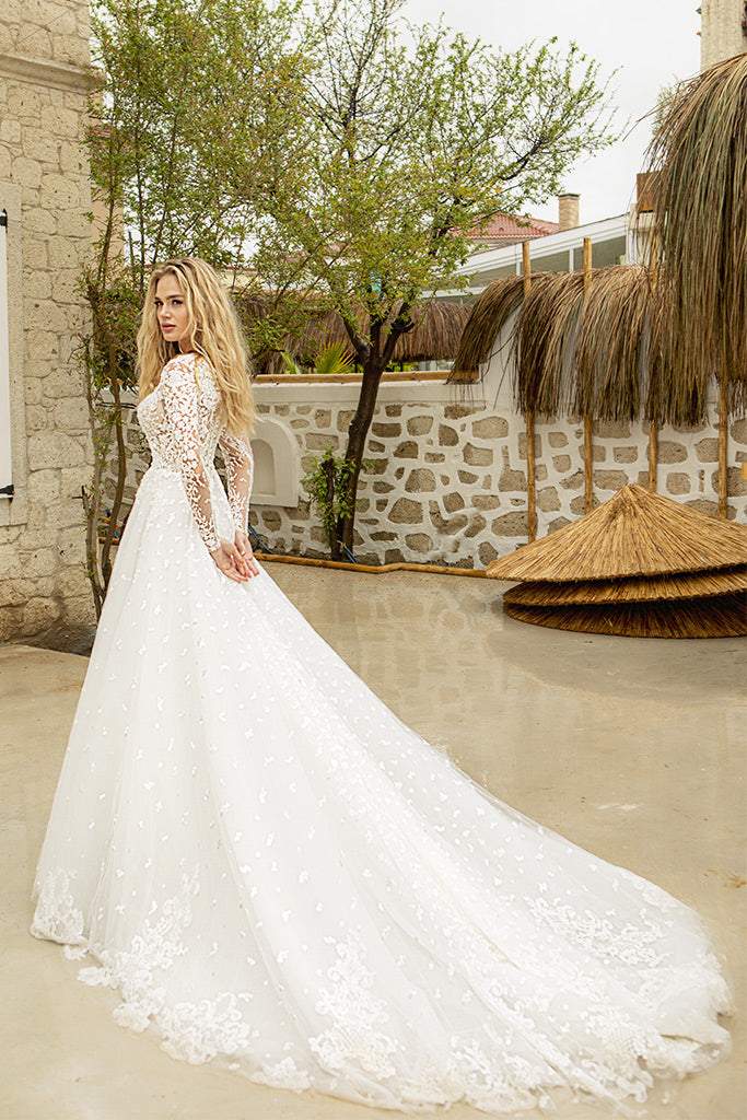 Cotton White Wedding Dress | Wedding Gowns M / White / Lace Cotton White Wedding Dress | Wedding Gowns M / White / Lace