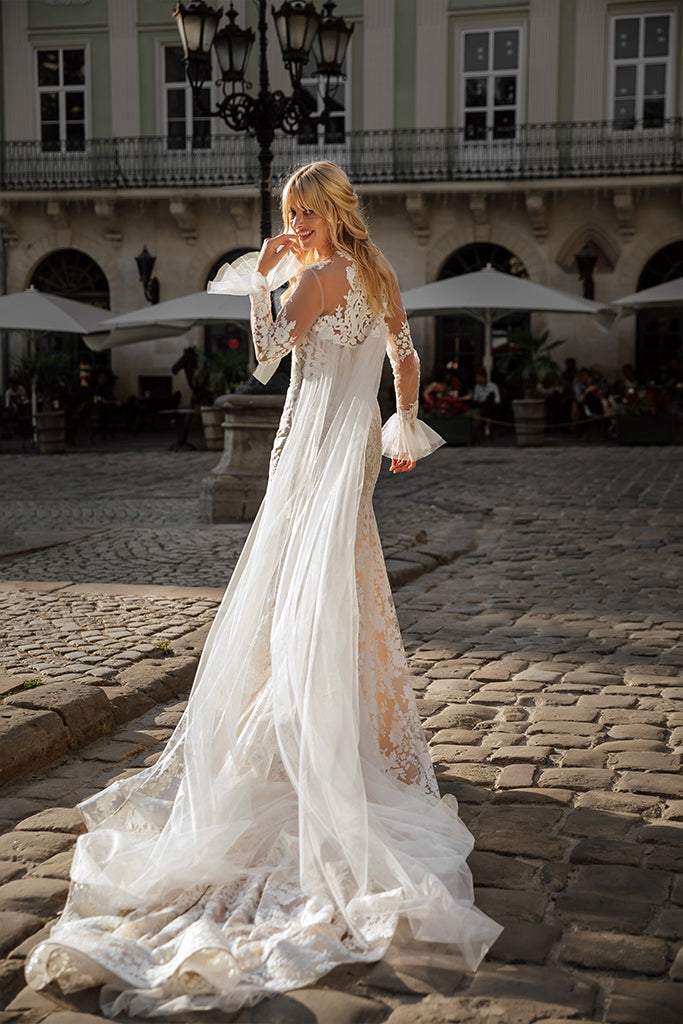 Soft Salt Wedding Dress-danddclothing-Classic Elegant Gowns,Mermaid,Royal Wedding Dresses,White