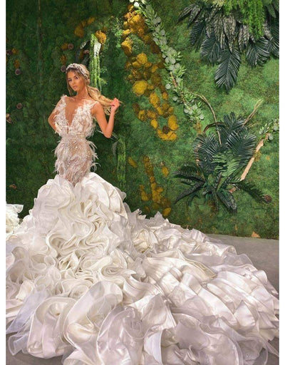 Luxury Mermaid Wedding Gown-Classic Elegant Gowns,Mermaid,Royal Wedding Dresses,White