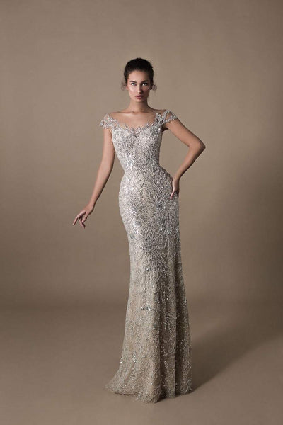 Stay Hub Silver Evening Dress-danddclothing-Classic Elegant Gowns,Evening Dresses,Long