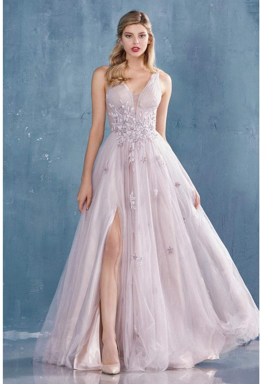 Pear rose Pink Evening Dress-danddclothing-Classic Elegant Gowns,Evening Dresses,Long