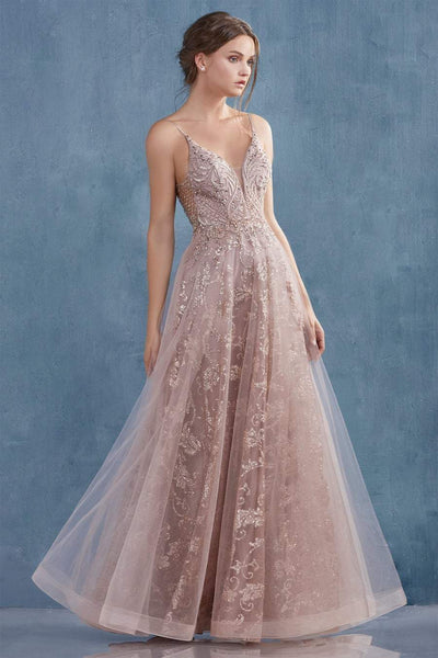 Button Crème Evening Dress-danddclothing-Classic Elegant Gowns,Evening Dresses,Long