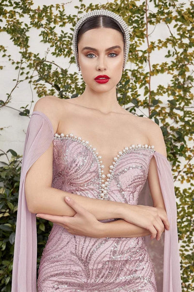 Mine Pink Evening Dress-danddclothing-Classic Elegant Gowns,Evening Dresses,Long