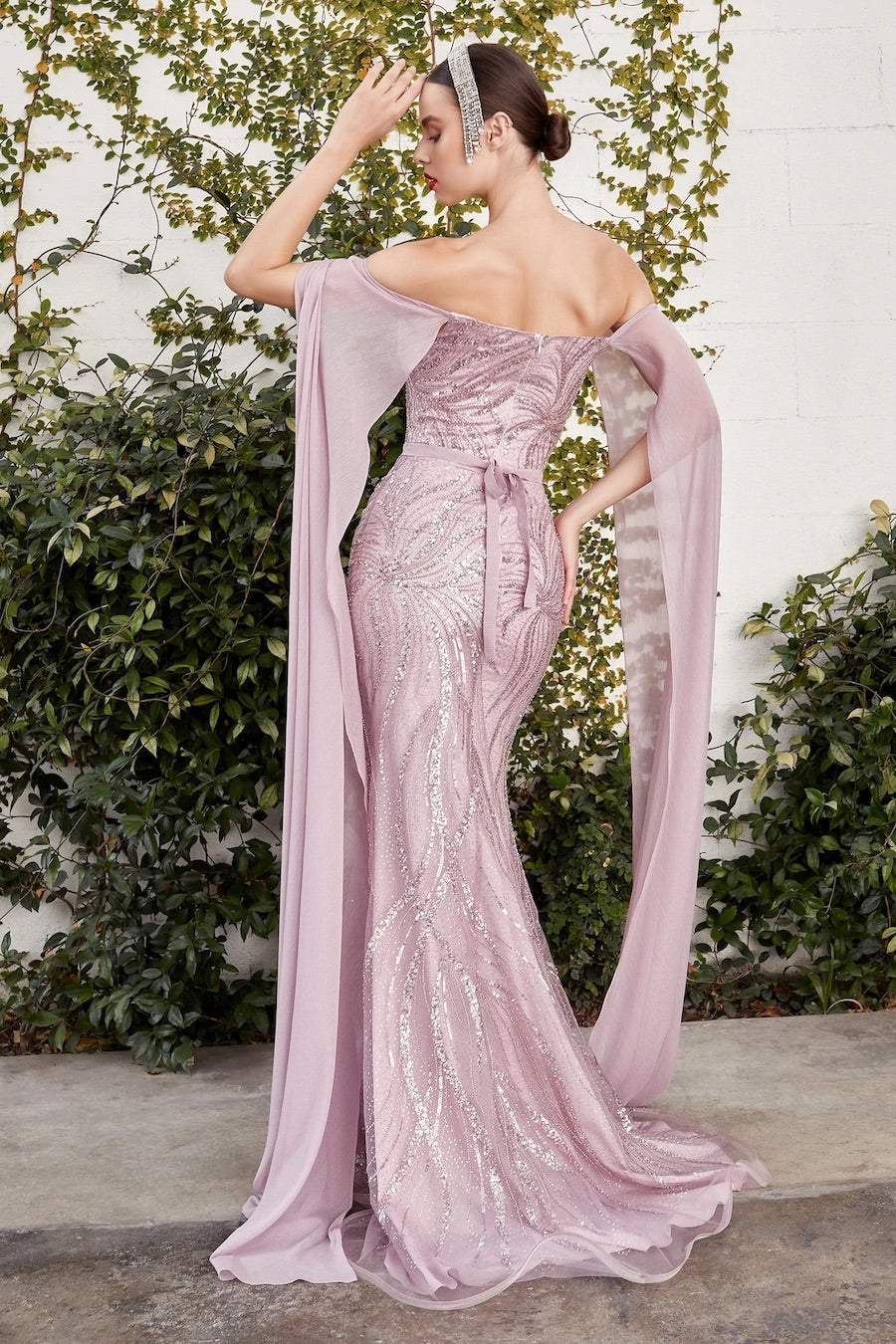 Mine Pink Evening Dress-danddclothing-Classic Elegant Gowns,Evening Dresses,Long