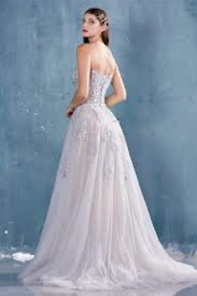 Bluish Evening Dress-danddclothing-Classic Elegant Gowns,Evening Dresses,Long