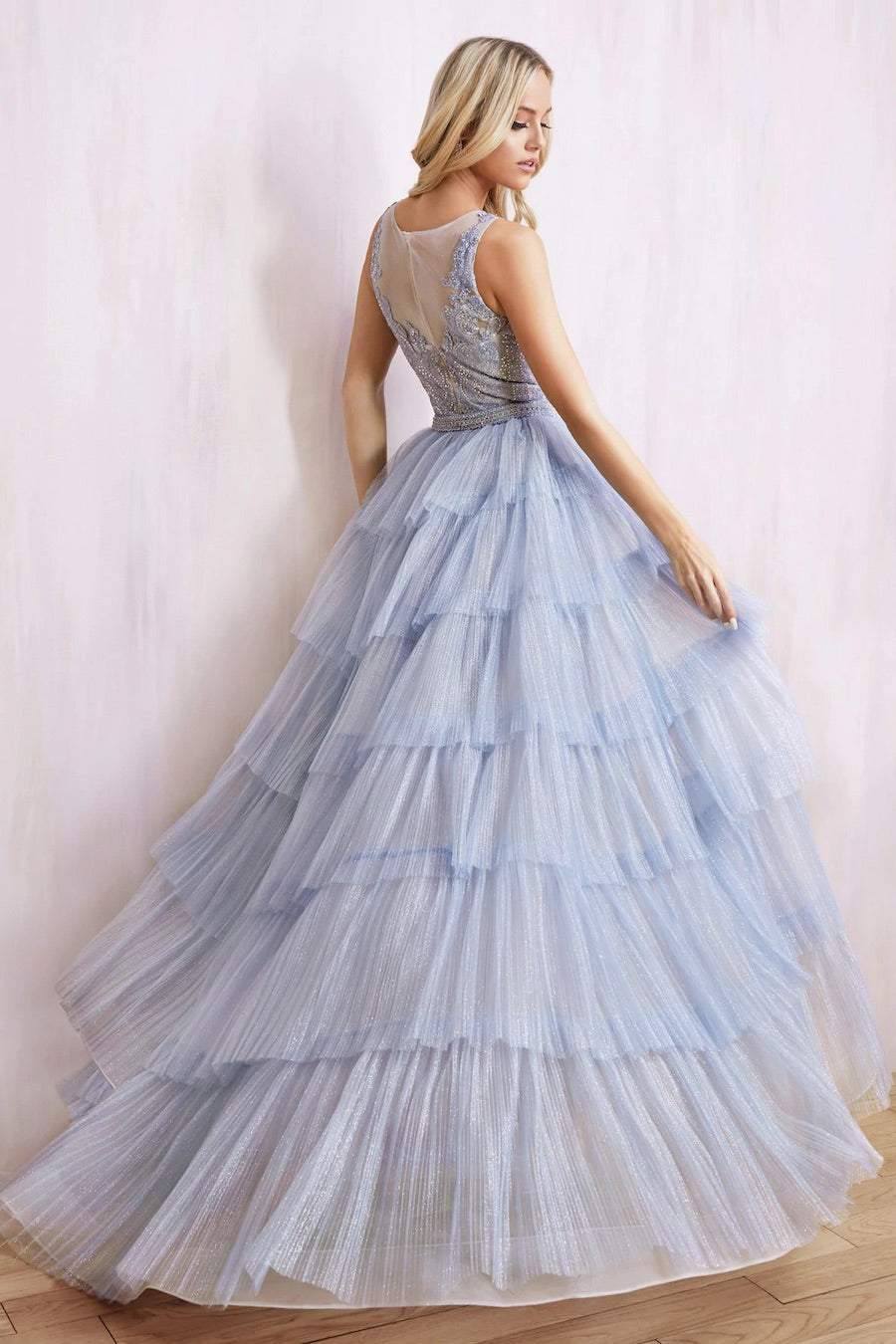 King Blue Evening Dress-danddclothing-Classic Elegant Gowns,Evening Dresses,Long