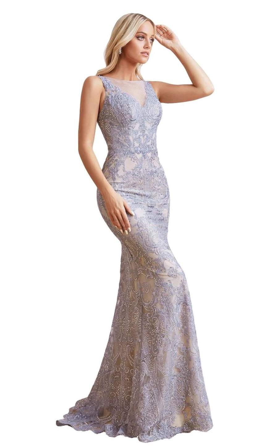 Corner Blue Evening Dress-danddclothing-Classic Elegant Gowns,Evening Dresses,Long