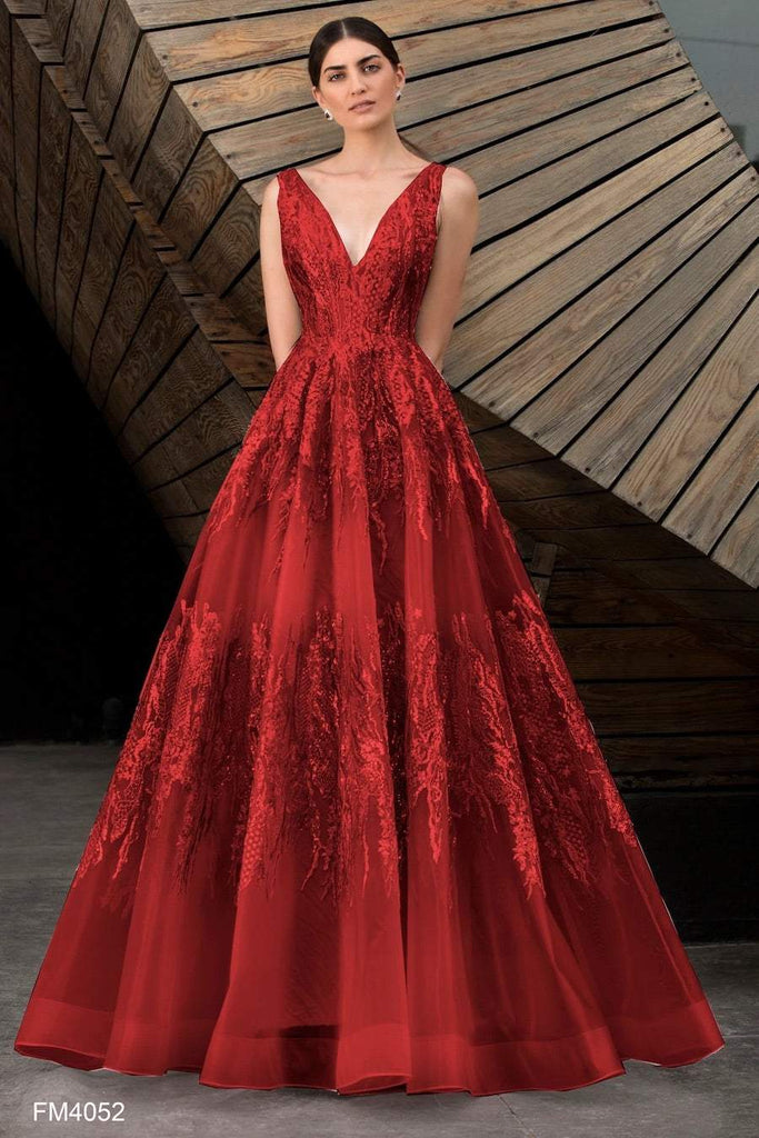 Slinky Red Evening Dress