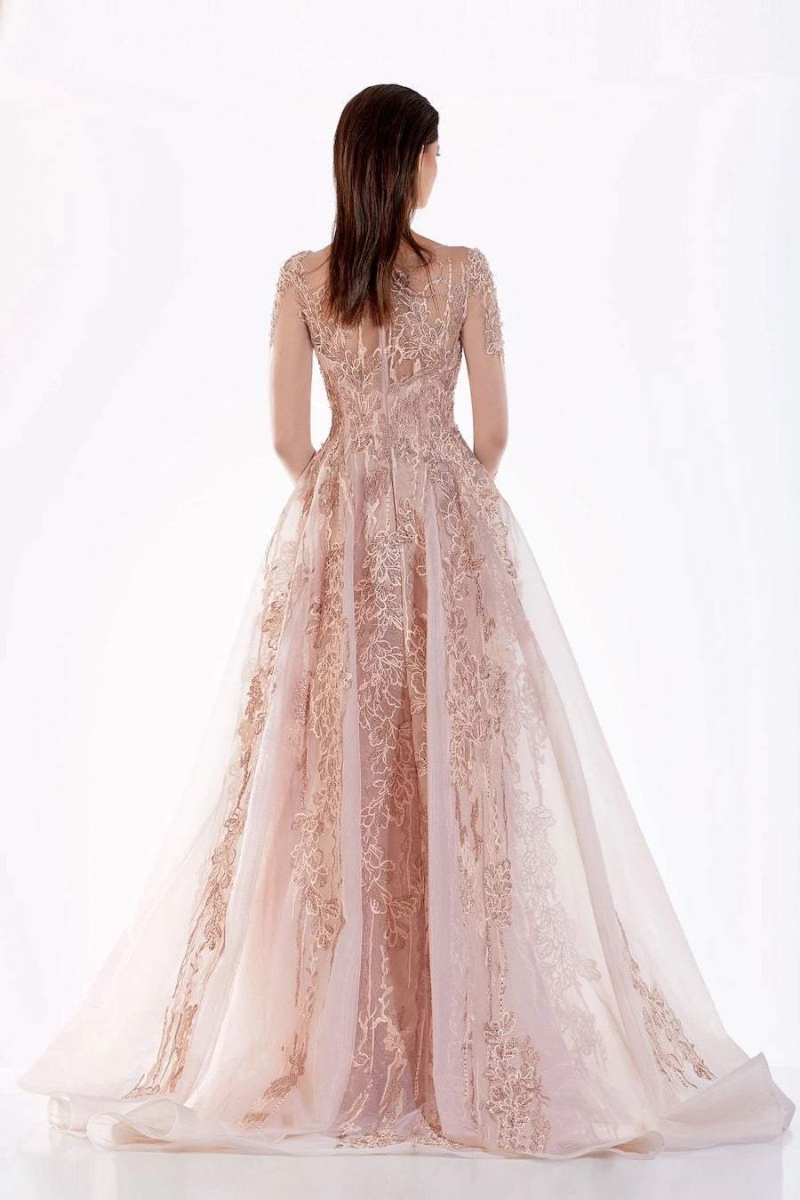 Spire Pink Evening Dress-danddclothing-Classic Elegant Gowns,Evening Dresses,Long