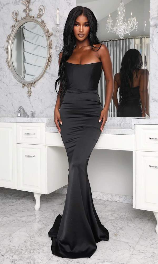 Lap Black Evening Dress Lap Black Evening Dress