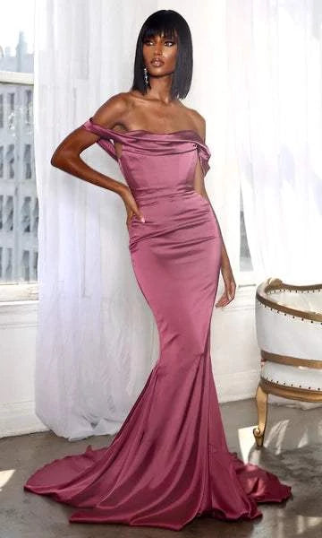Plaid Pink Evening Dress-danddclothing-Classic Elegant Gowns,Evening Dresses,Long