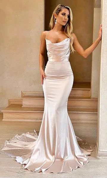 Flimsy Silver Evening Dress-danddclothing-Classic Elegant Gowns,Evening Dresses,Long