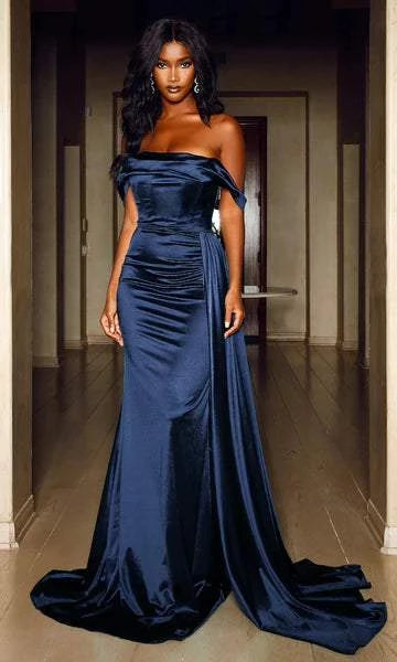 Dream Blue Evening Dress| Evening Dresses L / Blue / Satin